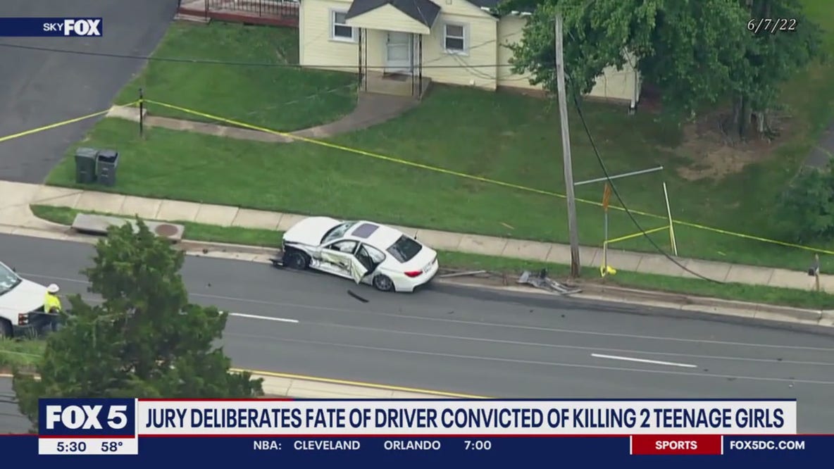 Jury deliberates fate of driver convicted in crash that killed 2 Fairfax County girls